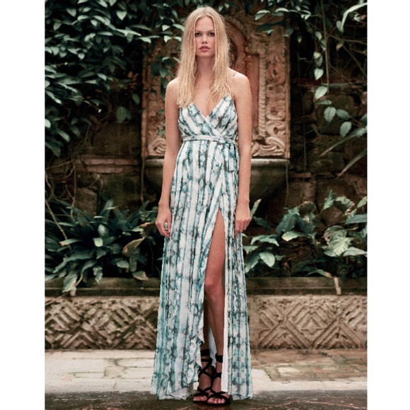 NWT Jetset Diaries Serpiente Maxi Dress Aqua Stripe TJD Revolve S - Picture 5 of 7